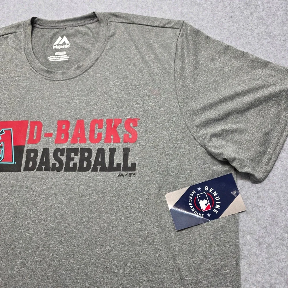 Majestic Arizona Diamondbacks T Shirt Mens‎ XL Gray NEW MLB Baseball Graphic Tee